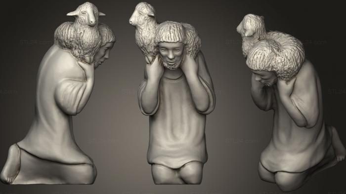 Статуэтки и статуи разные (Овчарка 2 Для Кроватки, STKR_0956) 3D модель для ЧПУ станка